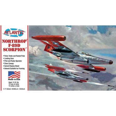 KIT PARA MONTAR ATLANTIS NORTHROP F-89D SCORPION 1/77 ATL 221
